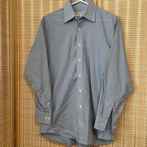 Hawes Curtis Jermyn Street London Shirt Large 15.5 Blue Men Button Up‎ Dress